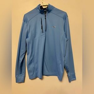 Men’s Vineyard vines quarter zip in light blue